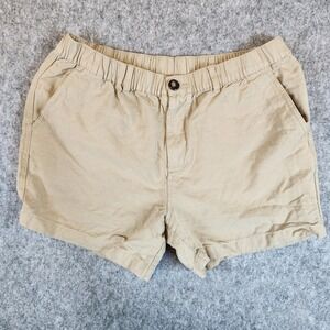 Chubbies Originals Shorts Men XL Tan Linen Khaki 5.5 Inch Inseam Casual Summer